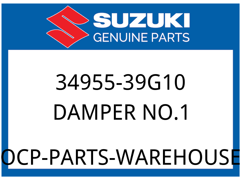 Suzuki OEM Part 34955-39G10 DAMPER NO.1