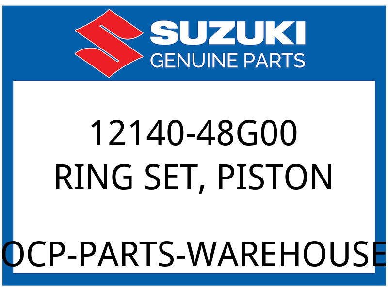 Suzuki OEM Part 12140-48G00 RING SET,PISTON