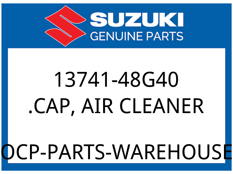Suzuki OEM Part 13741-48G40 CAP, AIR CLEANER