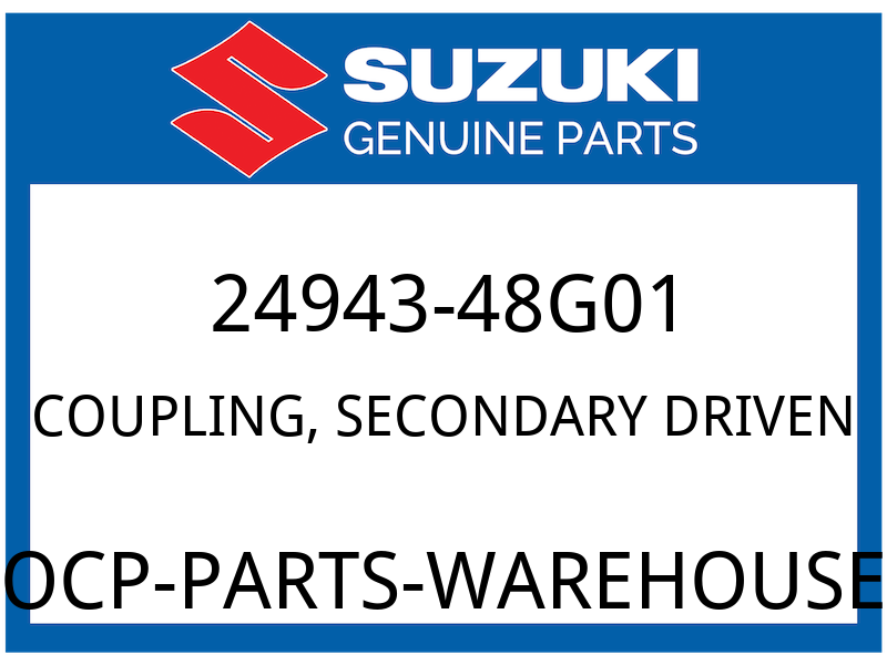 Suzuki OEM Part 24943-48G01 COUPLING,SEC,DRIVEN BEVEL