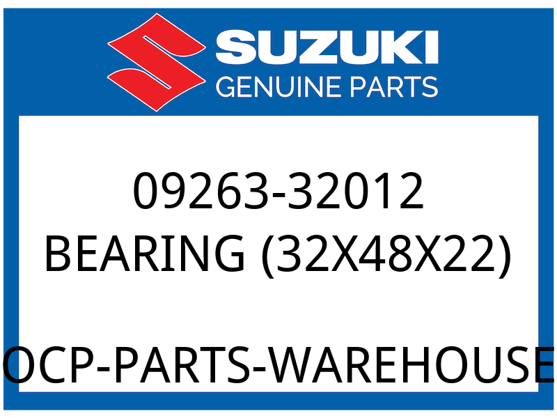 Suzuki OEM Part 09263-32012 BEARING, SECONDARY DRIVEN