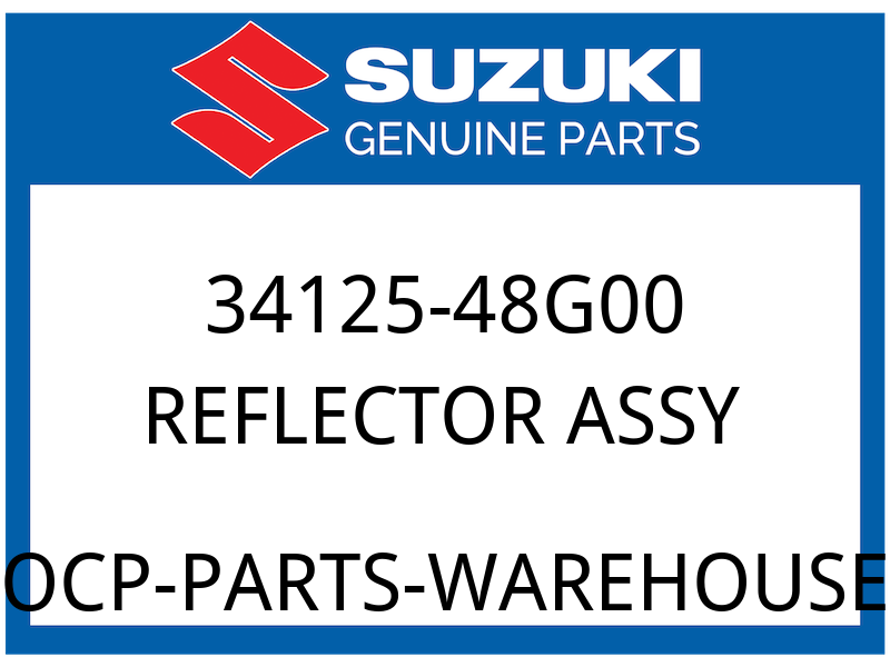Suzuki OEM Part 34125-48G00 REFLECTOR ASSY