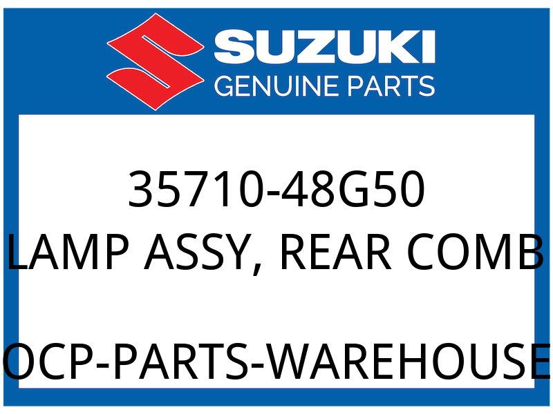 Suzuki OEM Part 35710-48G50 LAMP ASSY, REAR COMB