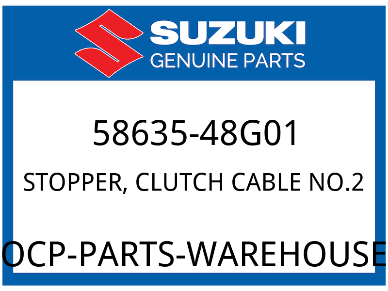 Suzuki OEM Part 58635-48G01 STOPPER,CLUTCH CABLE NO.2