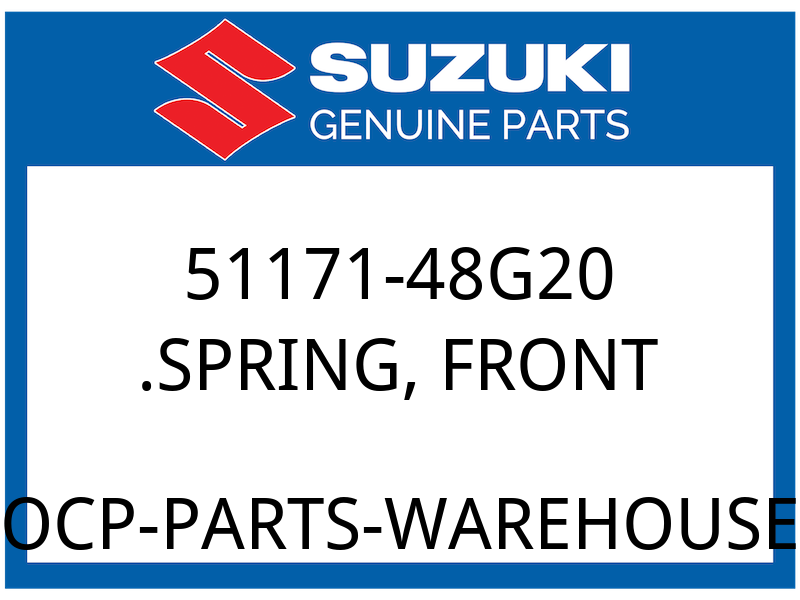 Suzuki OEM Part 51171-48G20 SPRING, FRONT