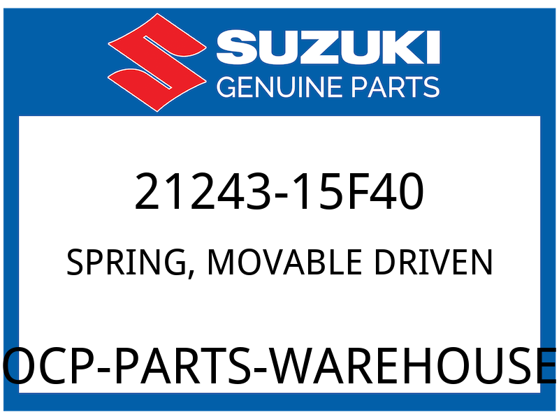 Suzuki OEM Part 21243-15F40 SPRING,MOVABLE DRIVEN