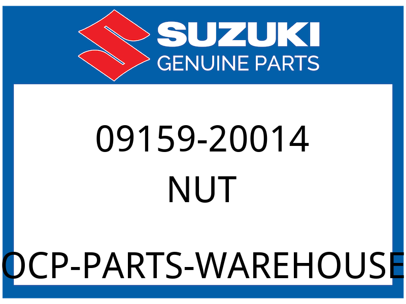 Suzuki OEM Part 09159-20014 NUT, REAR AXLE