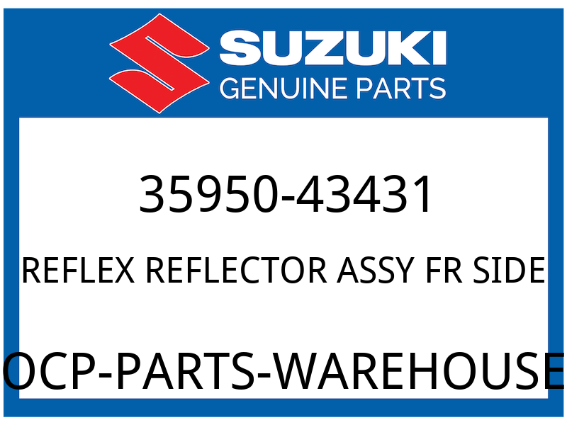 Suzuki OEM Part 35950-43431 REFLEX-REFLECTOR ASSY