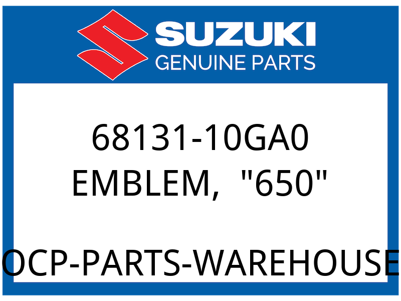 Suzuki OEM Part 68131-10GA0 EMBLEM, "650"