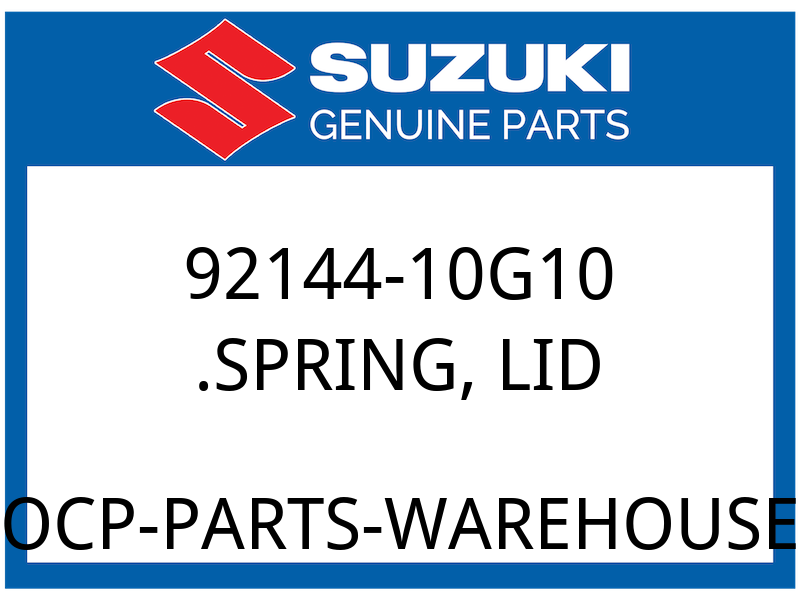 Suzuki OEM Part 92144-10G10 SPRING, LID