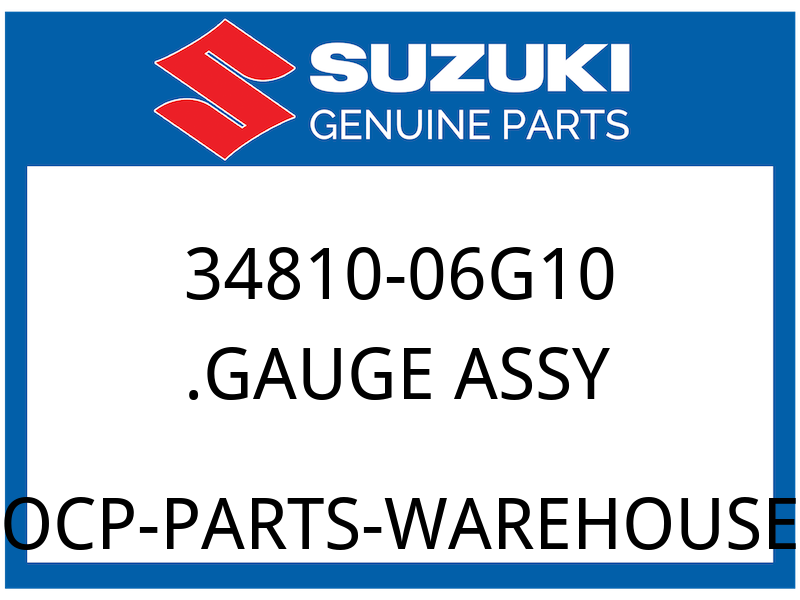 Suzuki OEM Part 34810-06G10 GAUGE ASSY