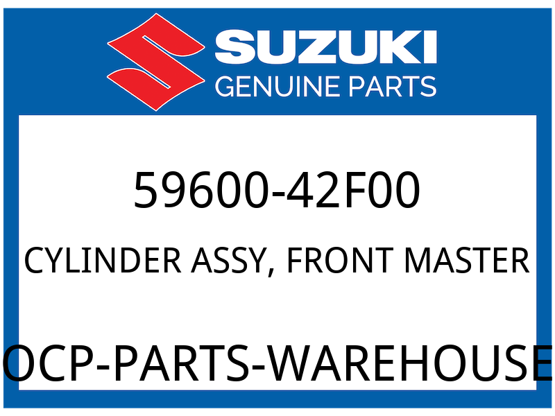 Suzuki OEM Part 59600-42F00 CYLINDER ASSY, FRONT MASTER