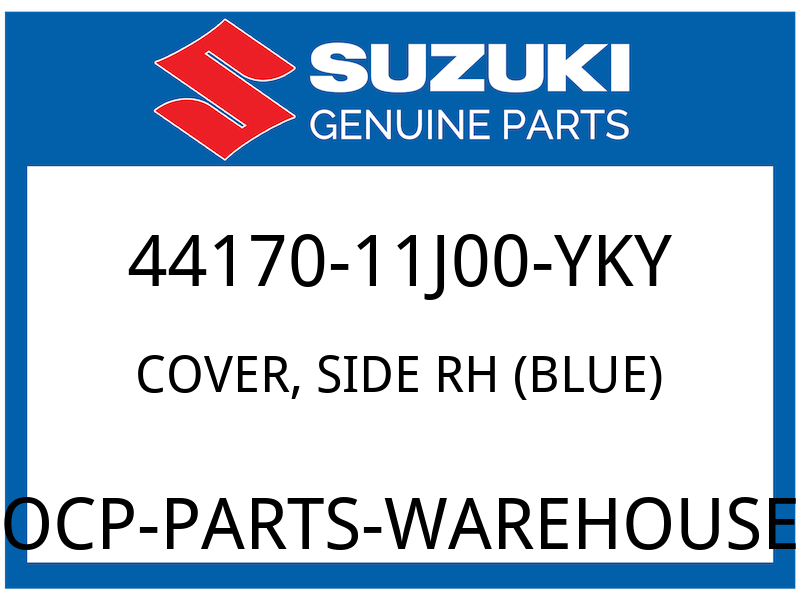 Suzuki OEM Part 44170-11J00-YKY COVER,SIDE RH(B