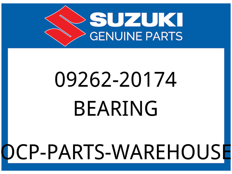 Suzuki OEM Part 09262-20174 BEARING