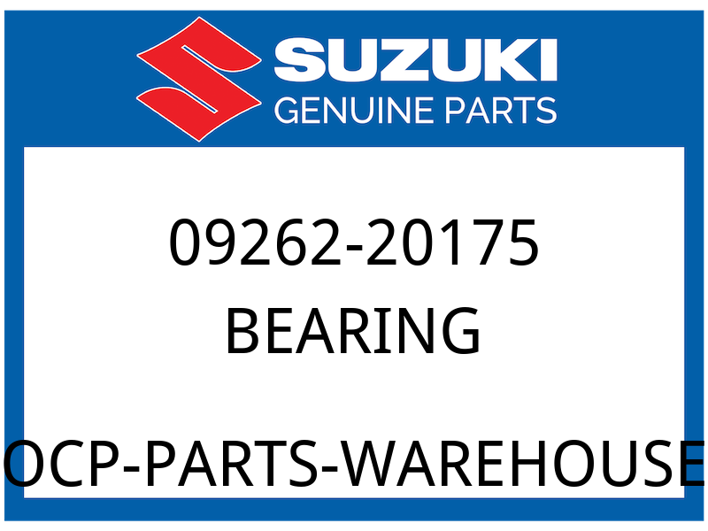 Suzuki OEM Part 09262-20175 BEARING