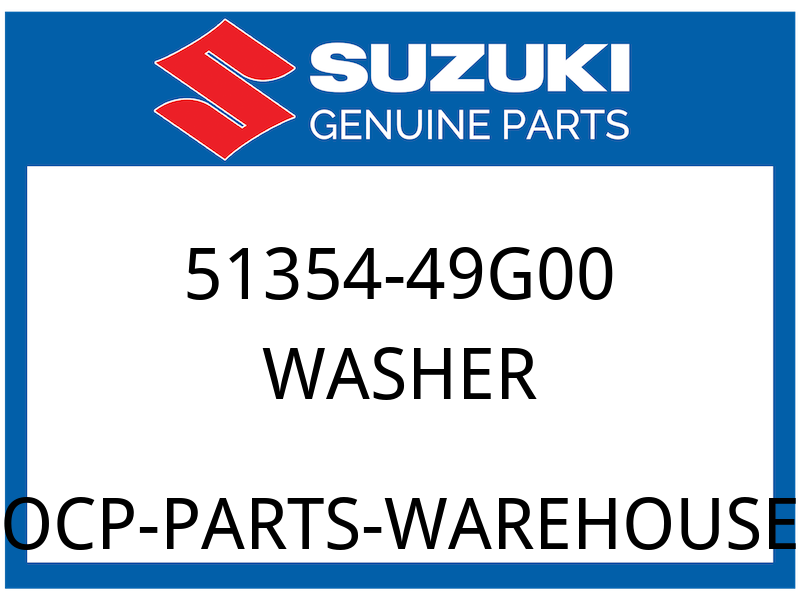 Suzuki OEM Part 51354-49G00 WASHER