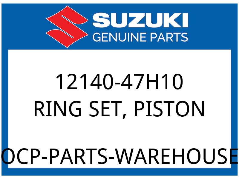 Suzuki OEM Part 12140-47H10 RING SET, PISTON