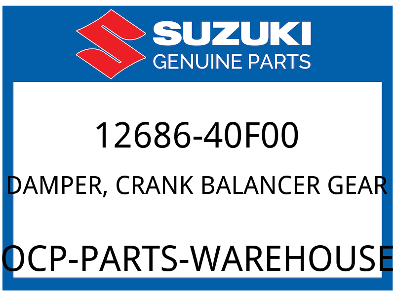Suzuki OEM Part 12686-40F00 DAMPER,CRANK BALANCER GEAR