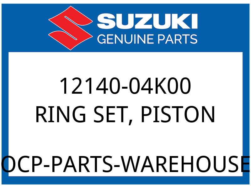 Suzuki OEM Part 12140-04K00 RING SET, PISTON