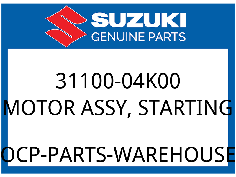 Suzuki OEM Part 31100-04K00 MOTOR ASSY, STARTING