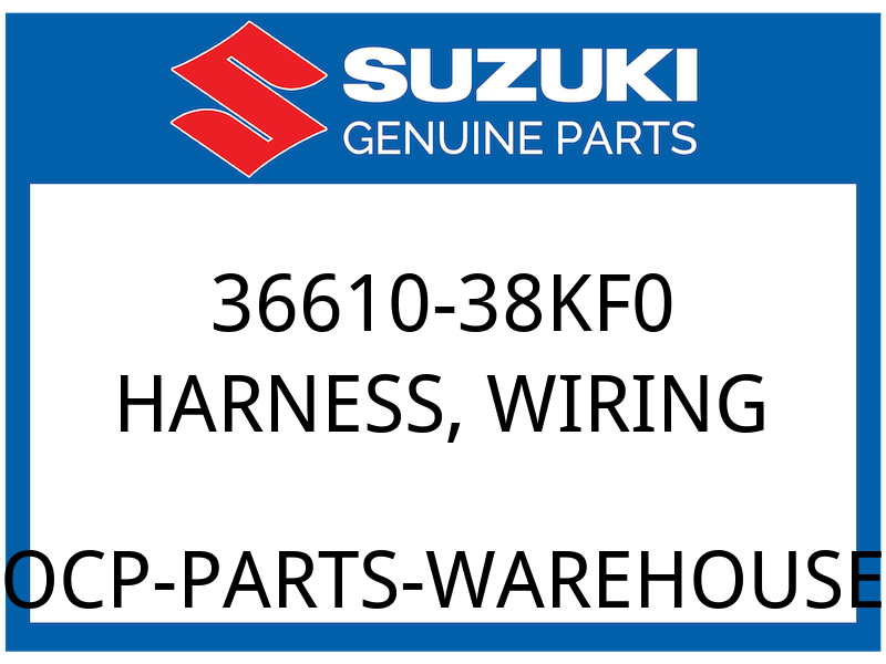 Suzuki OEM Part 36610-38KF0 HARNESS, WIRING
