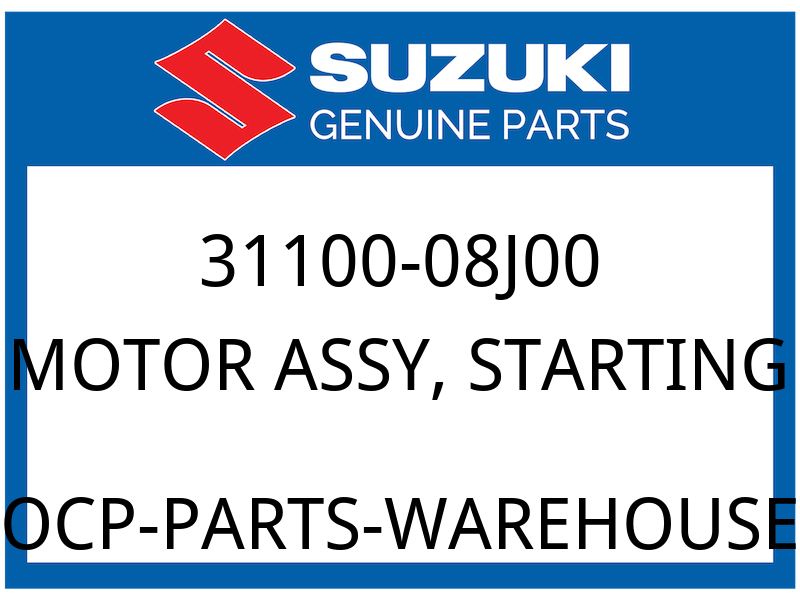 Suzuki OEM Part 31100-08J00 MOTOR ASSY,STARTING