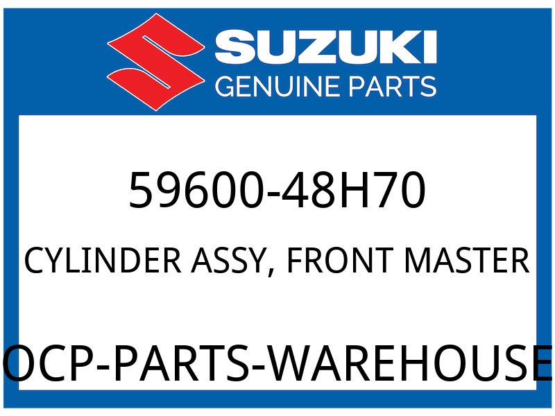 Suzuki OEM Part 59600-48H70 CYLINDER ASSY, FRONT MASTER