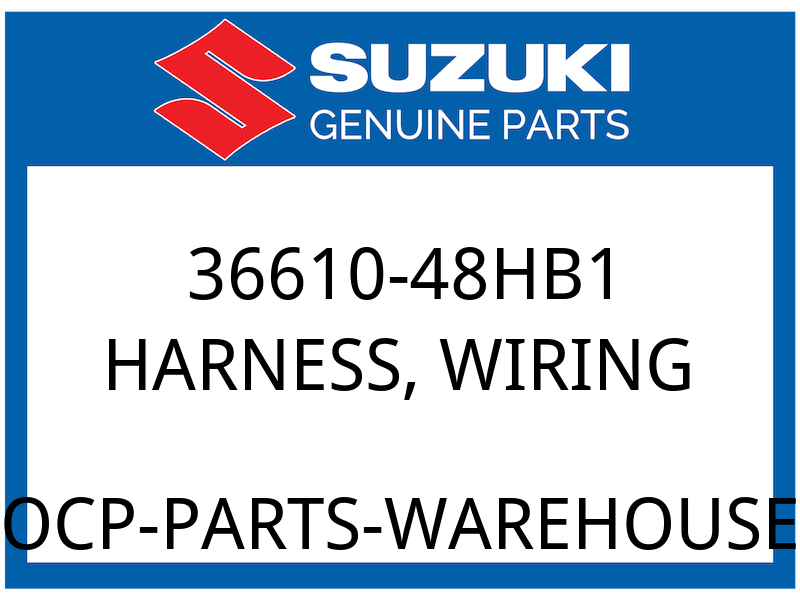 Suzuki OEM Part 36610-48HB1 HARNESS, WIRING
