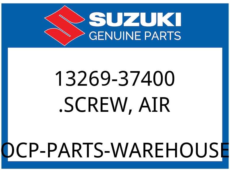 Suzuki OEM Part 13269-37400 SCREW, PILOT (1,1/8)