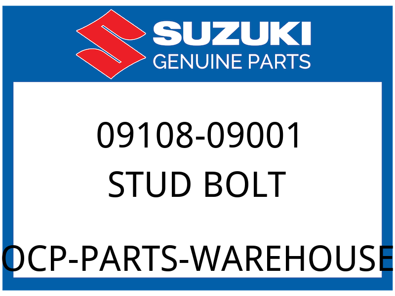 Suzuki OEM Part 09108-09001 STUD BOLT (9X166)