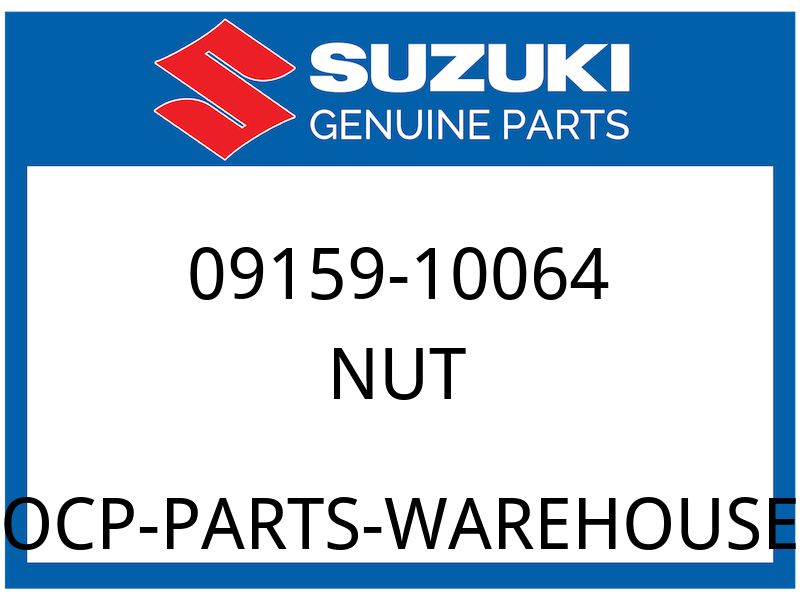 Suzuki OEM Part 09159-10064 NUT