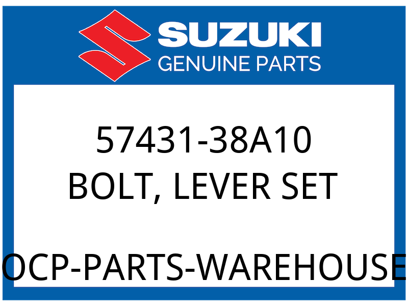 Suzuki OEM Part 57431-38A10 BOLT, LEVER SET