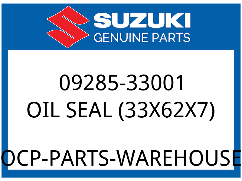 Suzuki OEM Part 09285-33001 SEAL, DUST