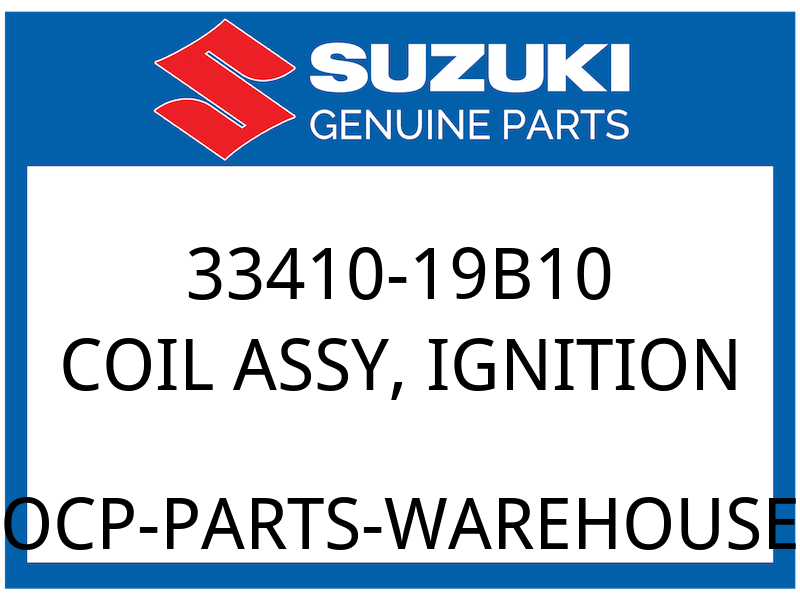 Suzuki OEM Part 33410-19B10 COIL ASSY, IGNITION