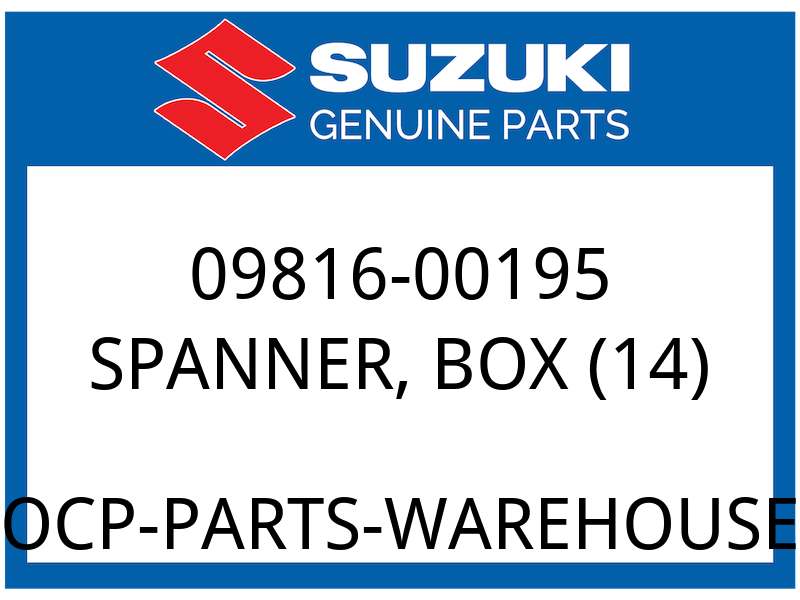 Suzuki OEM Part 09816-00195 SPANNER (14)