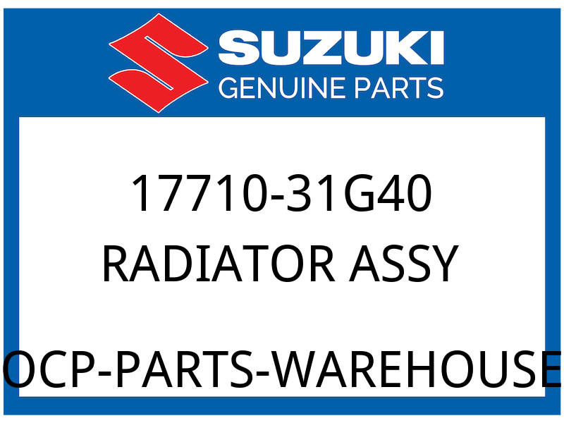 Suzuki OEM Part 17710-31G40 RADIATOR ASSY