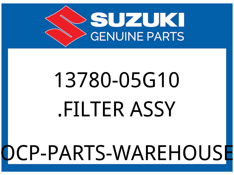 Suzuki OEM Part 13780-05G10 FILTER ASSY