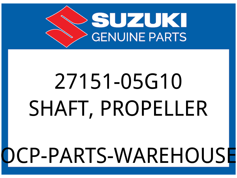 Suzuki OEM Part 27151-05G10 SHAFT, PROPELLER