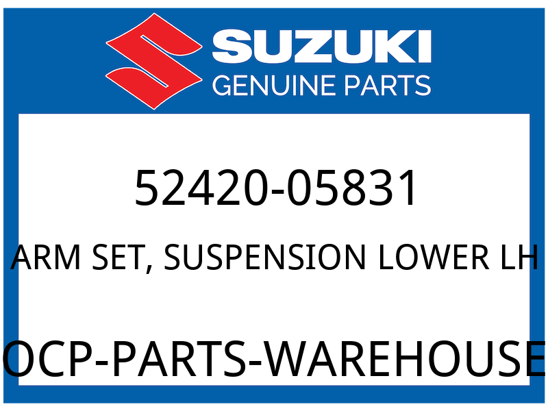 Suzuki OEM Part 52420-05831 ARM SET, SUSPENSION LOWER LH