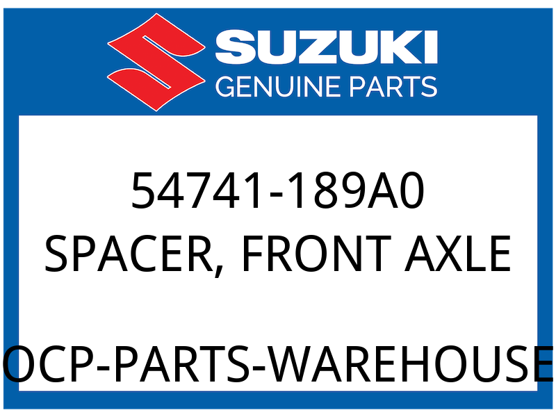 Suzuki OEM Part 54741-189A0 SPACER, FRONT AXLE