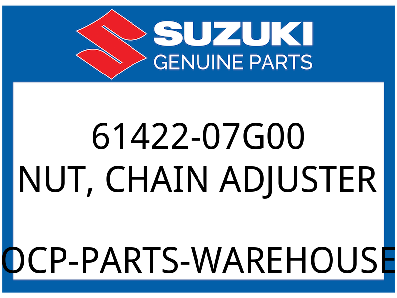 Suzuki OEM Part 61422-07G00 NUT, CHAIN ADJUSTER