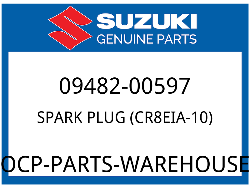 Suzuki OEM Part 09482-00597 SPARK PLUG (CR8EIA-10)