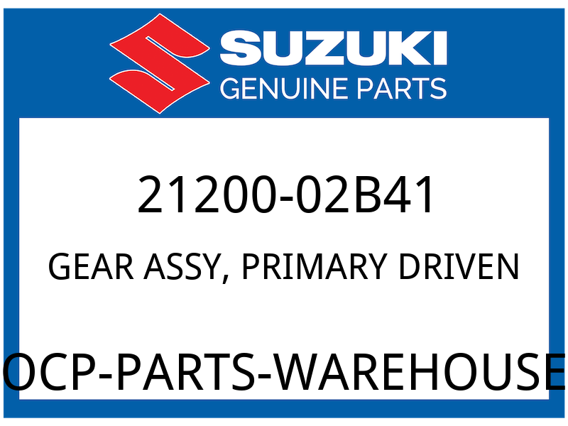 Suzuki OEM Part 21200-02B41 GEAR ASSY,PRI DRIVEN,NT62/16