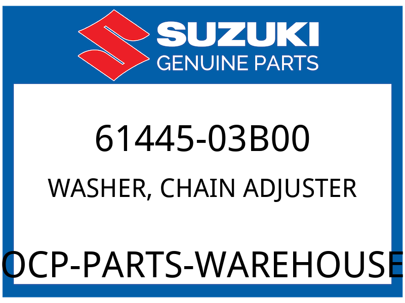 Suzuki OEM Part 61445-03B00 WASHER,CHAIN ADJUSTER
