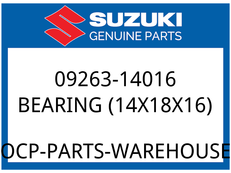 Suzuki OEM Part 09263-14016 BEARING, PISTON PIN