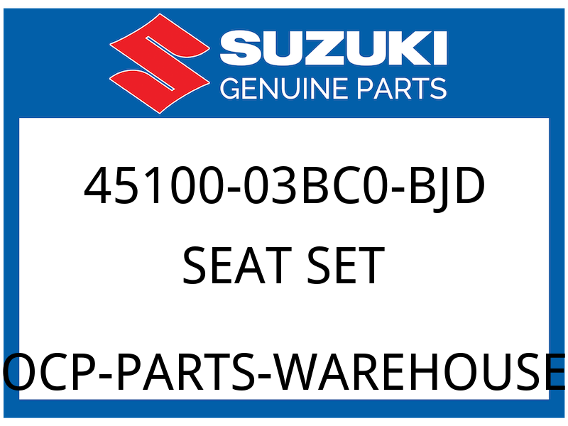 Suzuki OEM Part 45100-03BC0-BJD SEAT SET