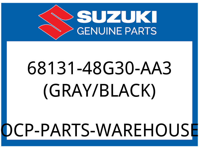 Suzuki OEM Part 68131-48G30-AA3 .EMBLEM,"BOULEVARD" (GRAY,BLA