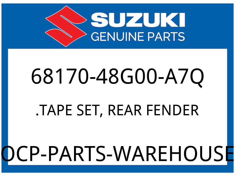 Suzuki OEM Part 68170-48G00-A7Q .TAPE SET