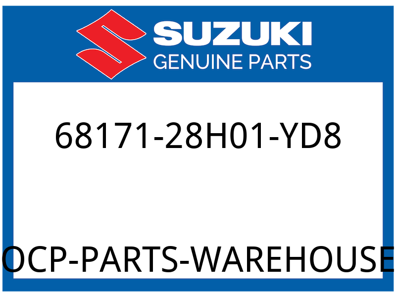 Suzuki OEM Part 68171-28H01-YD8 .EMBLEM,SUZUKI (SILVER)