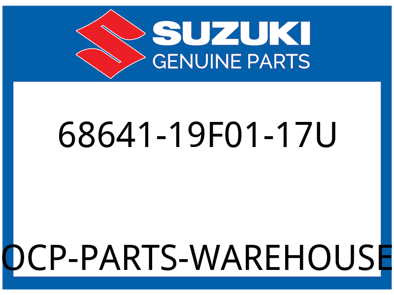 Suzuki OEM Part 68641-19F01-17U EMBLEM,"SUZUKI"